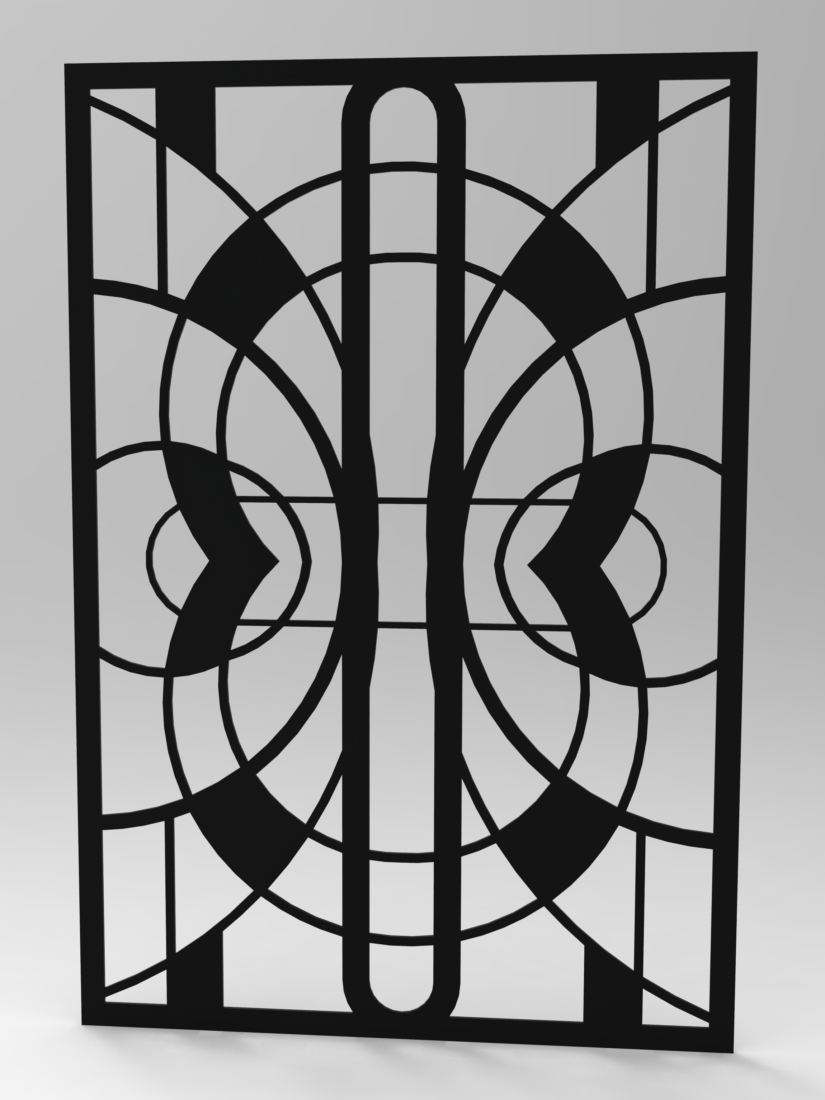 Decoración de pared en metal ART DECO Tecmet